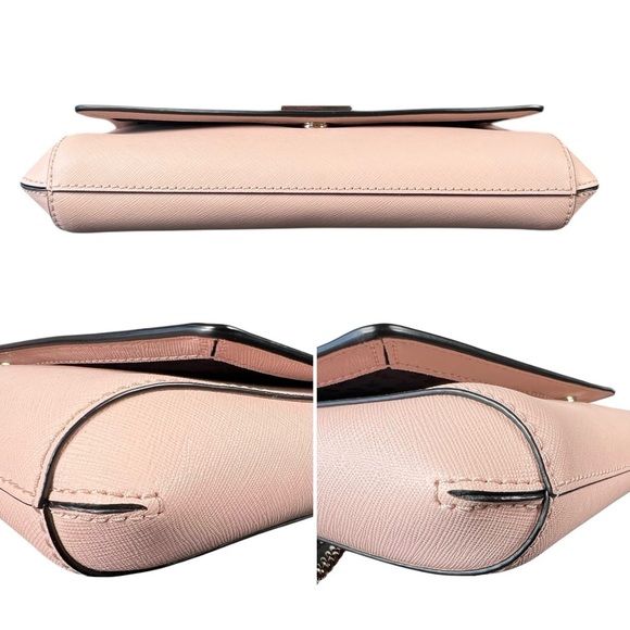 Kate Spade Laurel Way Greer Gold Chain Black and Pink Women's Bag - Picture 7 of 9